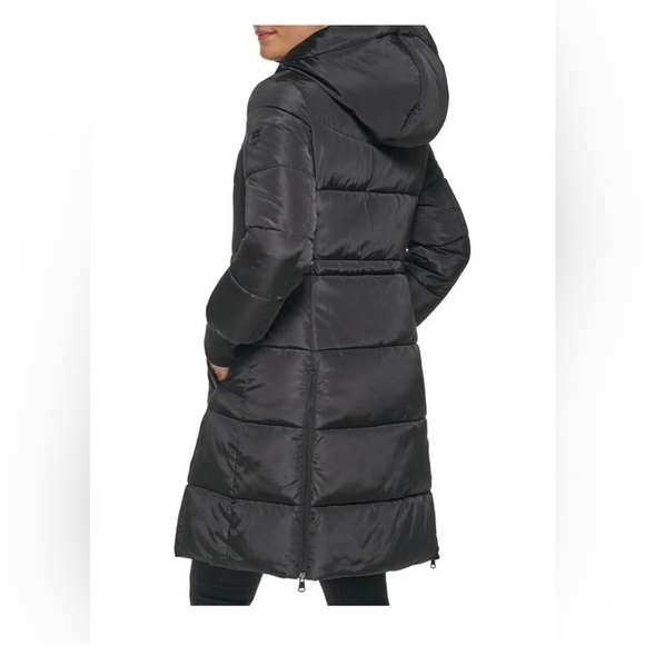 NWOT Kenneth Cole BLACK Puffer Coat Women's SIZE LARGE MSRP $275 - Picture 2 of 8